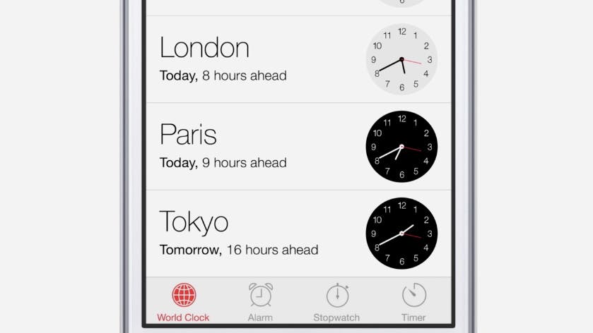 Reloj digital en iOS 7