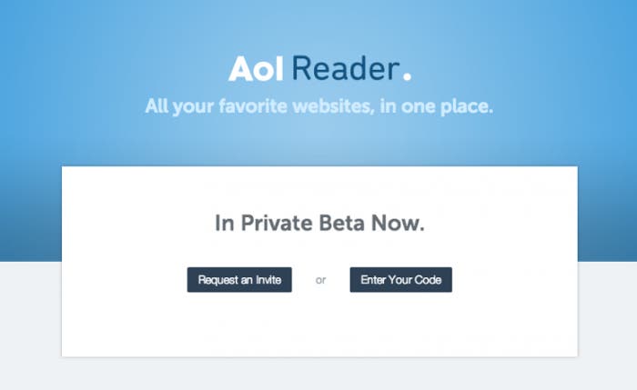Página web de AOL Reader