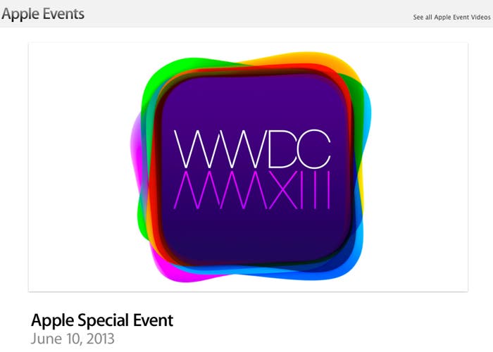 Eventod e la WWDC 2013 en directo