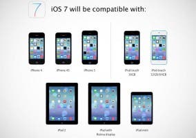 Dispositivos soportados por iOS 7