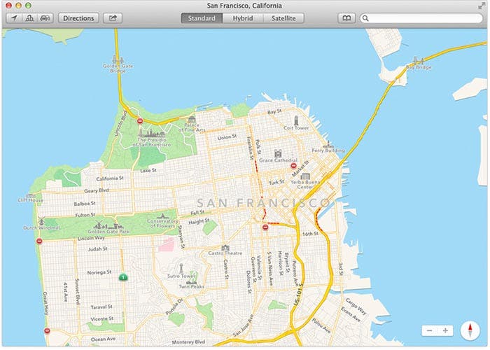 Nueva aplicación de Mapas en OS X Mavericks