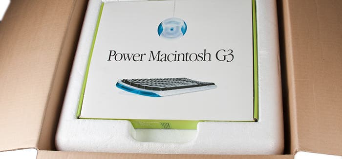 Fotografía de la caja del Power Macintosh G3