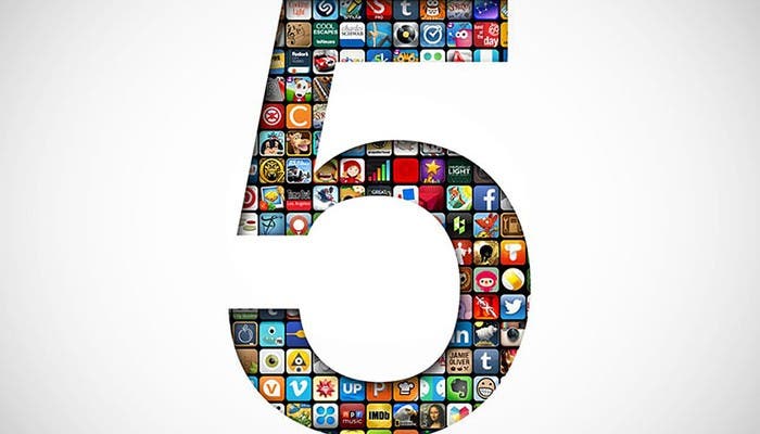 Imagen conmemorativa del quinto aniversario de la App Store