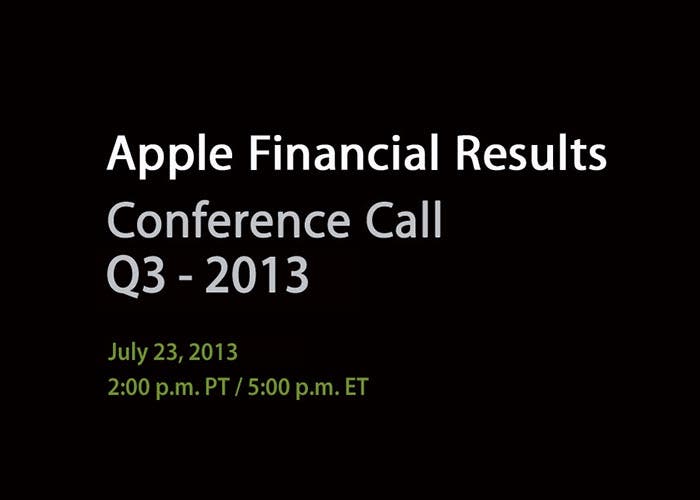 Anuncio de los resultados fiscales de Apple del Q3 2013