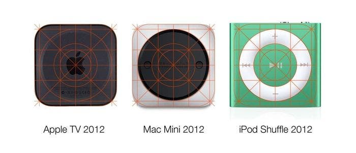 El diseño de rejilla presente en los productos hardware de Apple