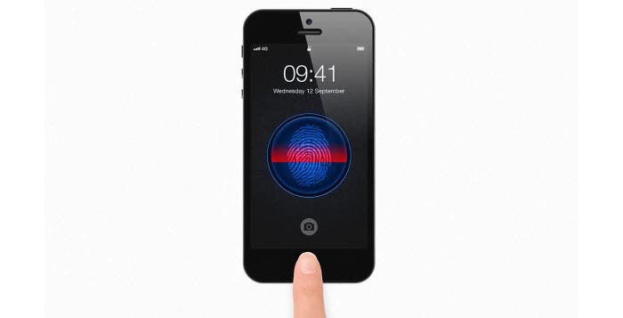 iPhone con sensor de huellas dactilares