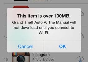 Limitación de 100 MB en iOS 7