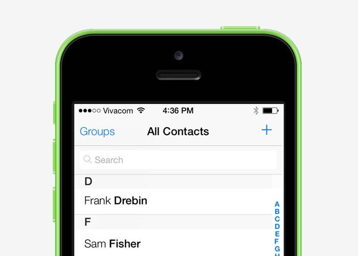 Lista de contactos en iOS 7