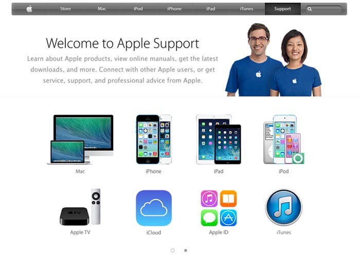 Nuevo portal de soporte de Apple