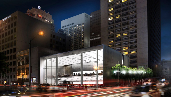 Render de la nueva Apple Store de San Francisco