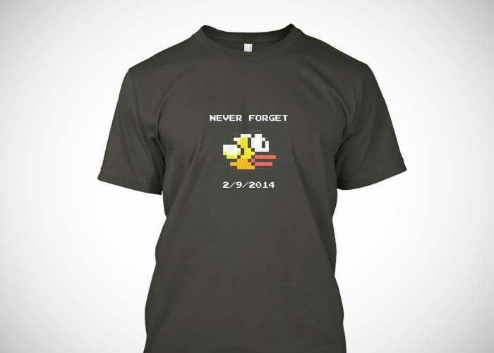 Flappy Bird t-shirt never forget