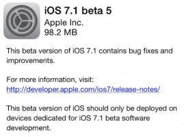 iOS 7.1 beta 5 Download