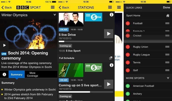 BBC Sport para dispositivos iOS