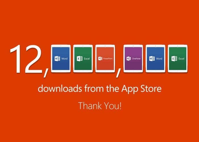 12 millones de descargas de Office en la App Store