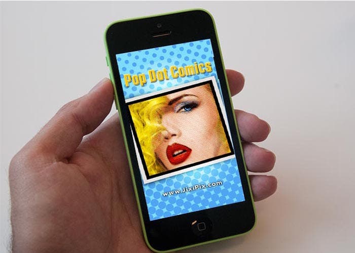 Captura de la aplicación PopDot en un iPhone