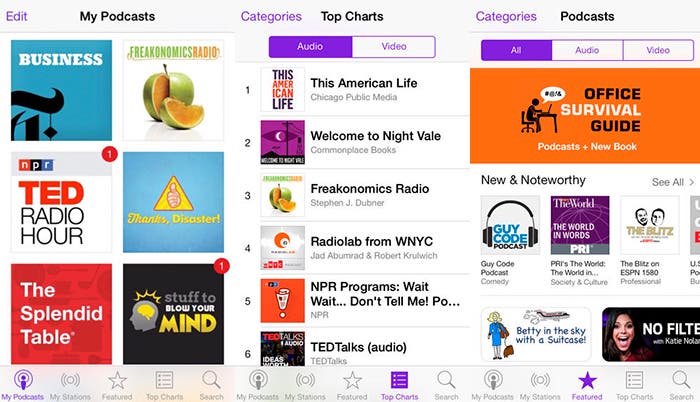 Podcasts de Apple para tu iDevice