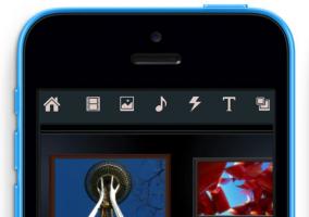 iPhone 5C azul con Pinnacle Studio