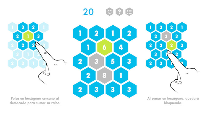 Juego Hexagons para iOS