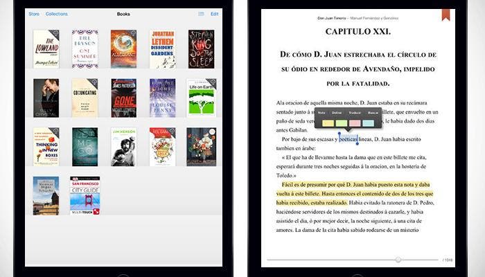 Aplicaciones de lectura en iPad Air