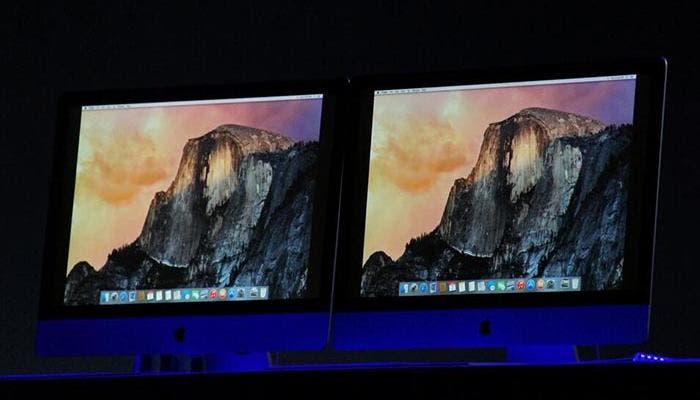 Capturas de OS X Yosemite en unos iMac