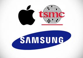 Logos de Apple, Samsung y TSMC