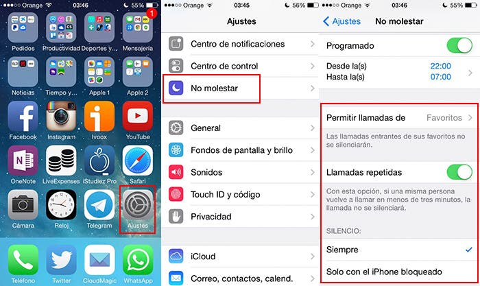Configurar No molestar para tus llamadas en iOS 7
