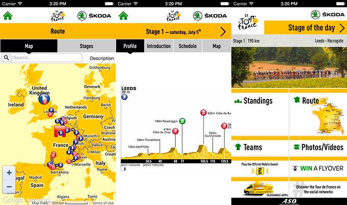 Aplicación Tour de France 2014