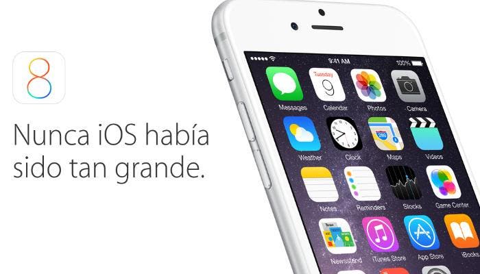 iPhone 6 con iOS 8