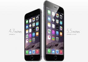 Comparación de tamaños entre iPhone 6 y 6 Plus