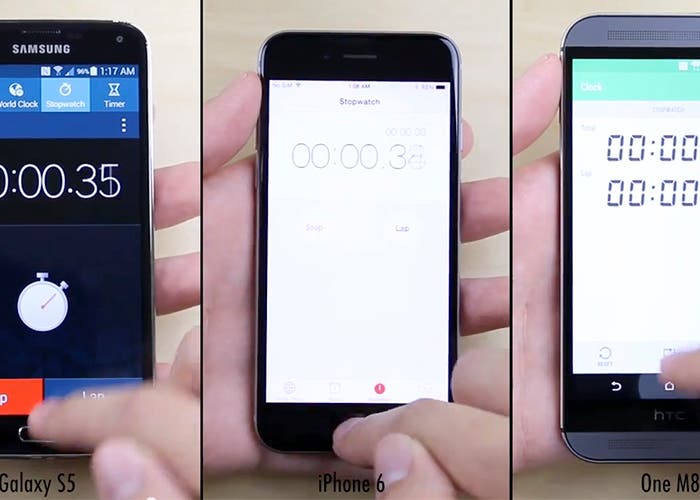 Comparativa de rendimiento entre iPhone 6, HTC One (M8) y Samsung Galaxy S5