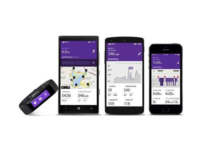 Microsoft Band con Lumia, Nexus y iPhone