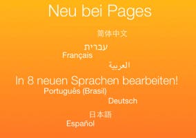 Actualización de iWork para iCloud con nuevos idiomas