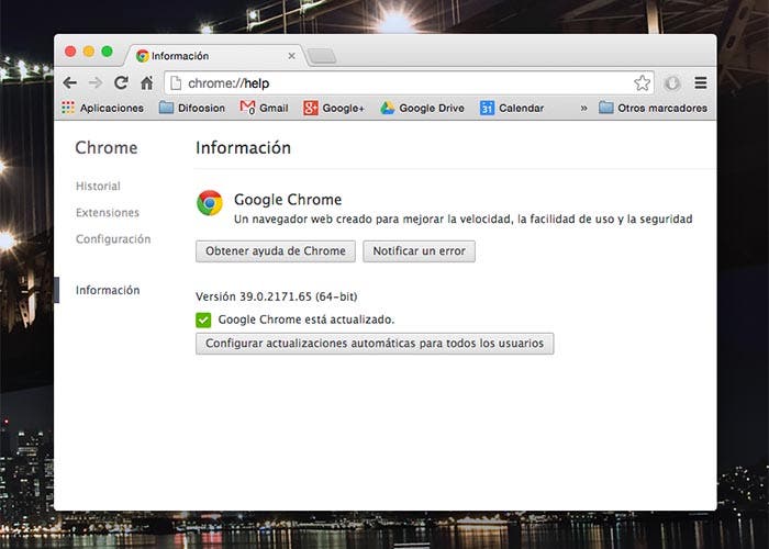 Google Chrome actualizado