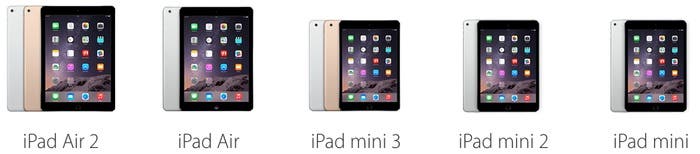 gama iPad Navidad 2014