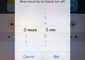 DisturbMeLater en iPhone