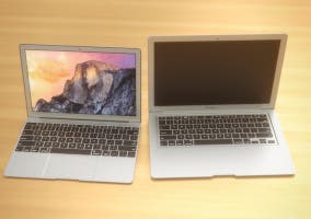 Comparación entre el MacBook actual y el concepto de Hajek
