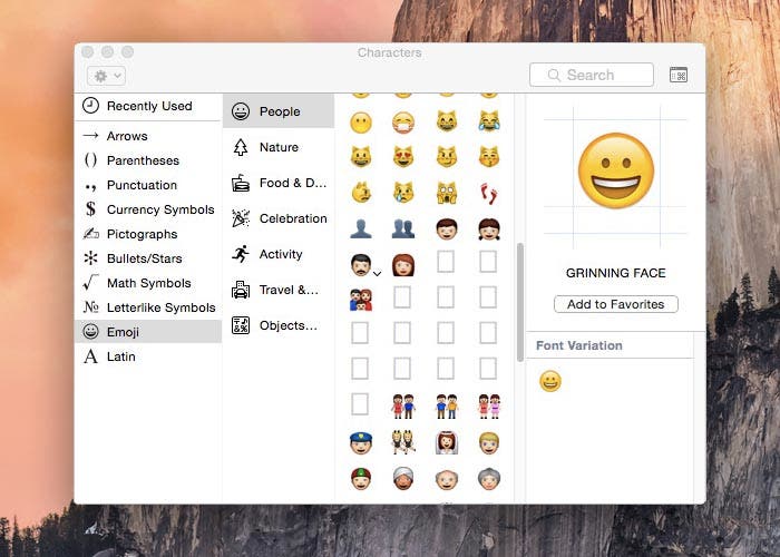 Los emojis se ampliarán en OS X 10.10.3