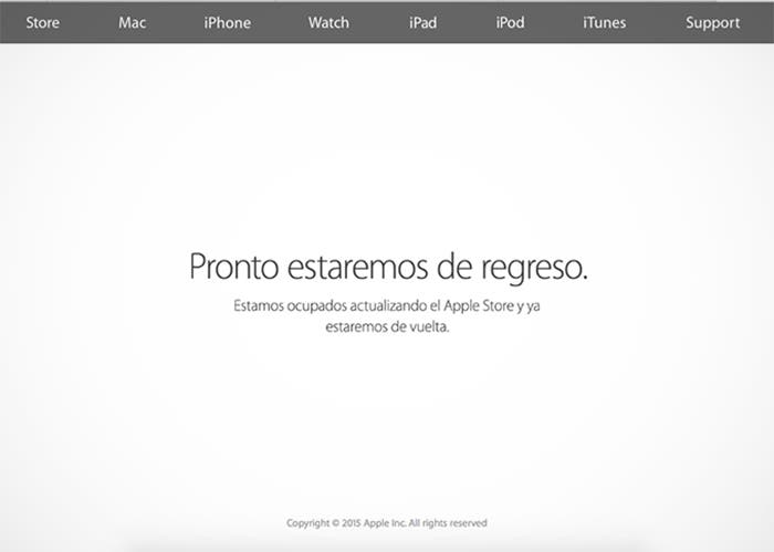 La tienda online de Apple se cierra