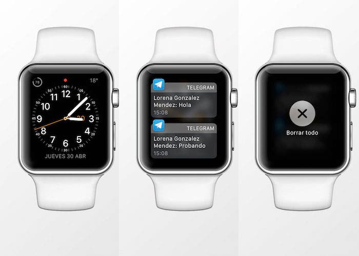 Borrar notificaciones Force Touch Apple Watch