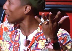 Pharrell Williams muestra su Apple Watch