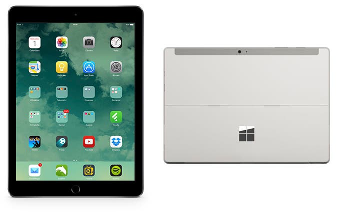 Diseño del iPad Air 2  y Surface 3