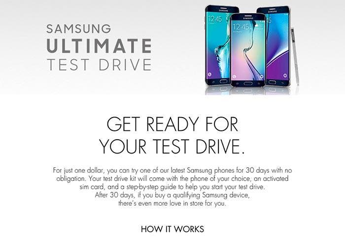 Programa de prueba de teléfonos de Samsung