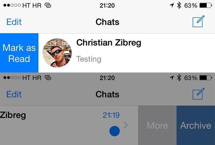 Marcar conversaciones como no leídas en WhatsApp