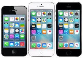 iPhone 4s, iPhone 5 y iPhone 5s corriendo iOS 9