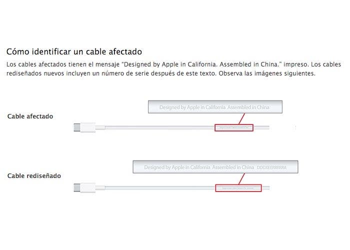 Programa de sustitución de cables USB-C de Apple