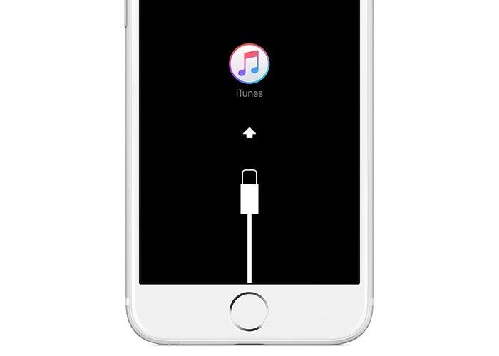 iPhone esperando a ser conectado a iTunes