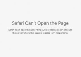 Mensaje de error de Safari
