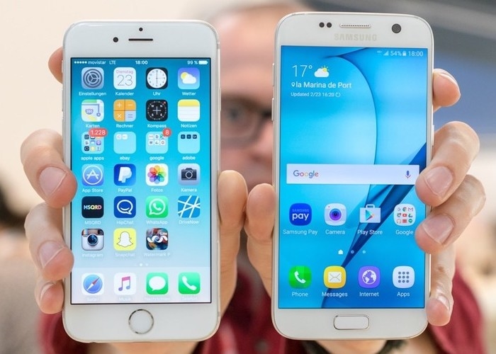 iPhone 6s y Samsung Galaxy S7