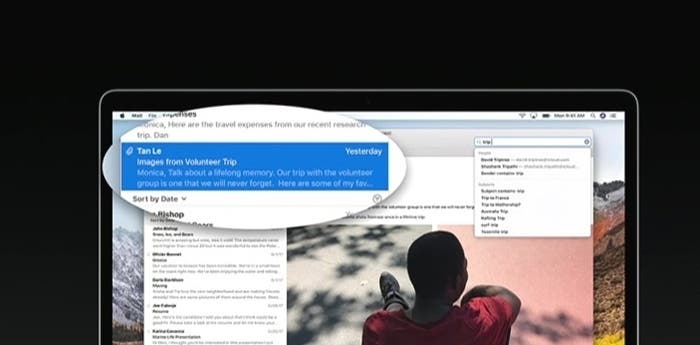 macOS High Sierra buscar mail