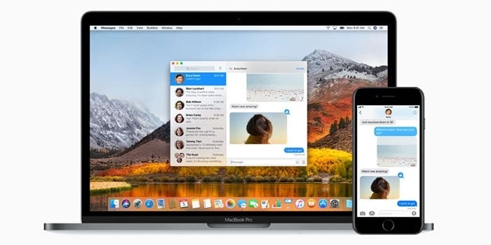 macOS High Sierra sincronizar mensajes